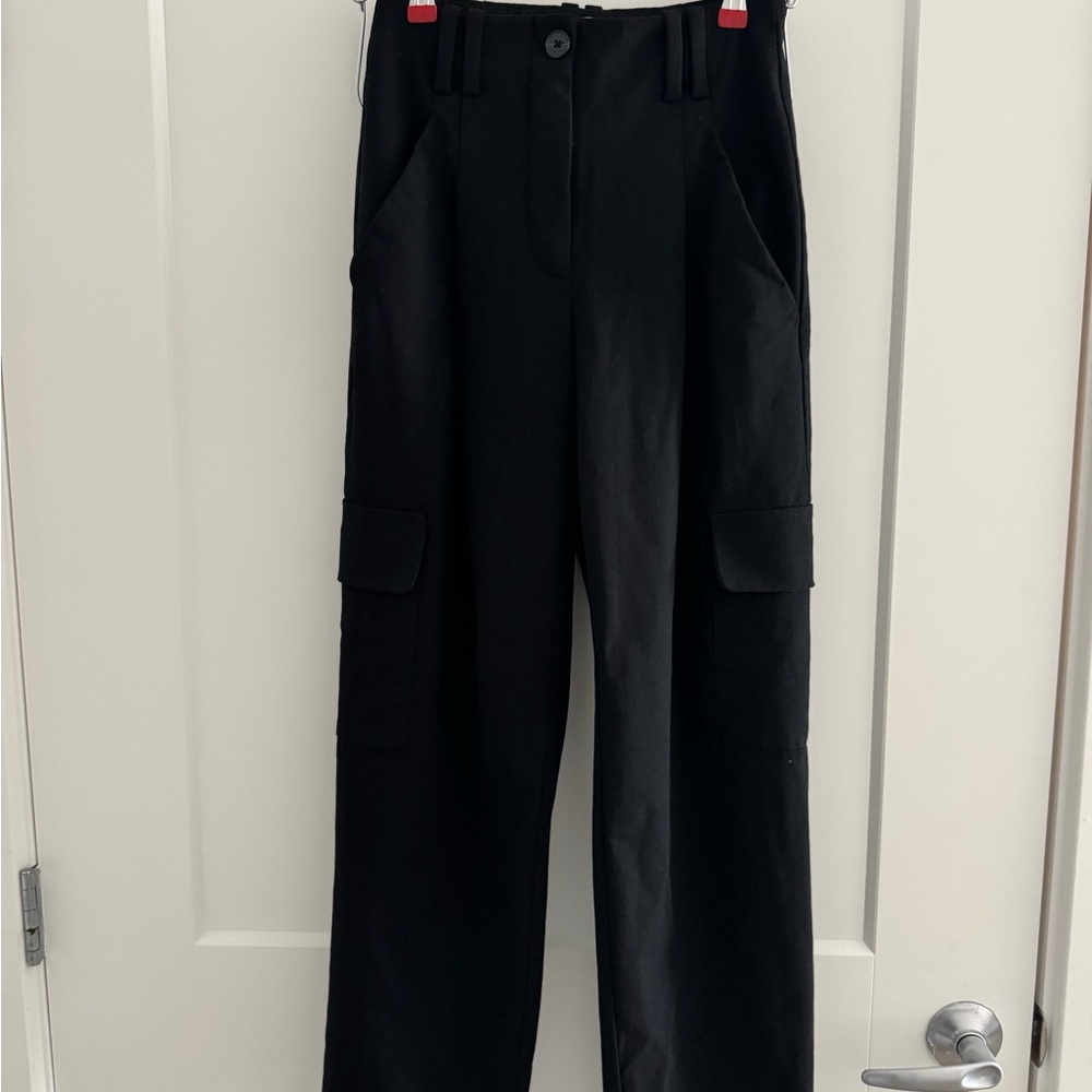 Babaton Black Trousers Straight-Leg Pants